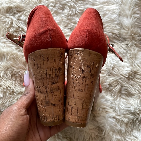 Mudd Y2K Boho Peep Toe Heels - Picture 4 of 6